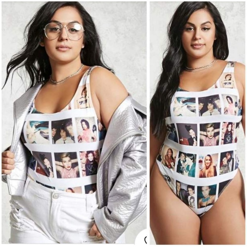 Forever 21 x Maripol Polaroid Photo Snapshot Bodysuit Size 2X